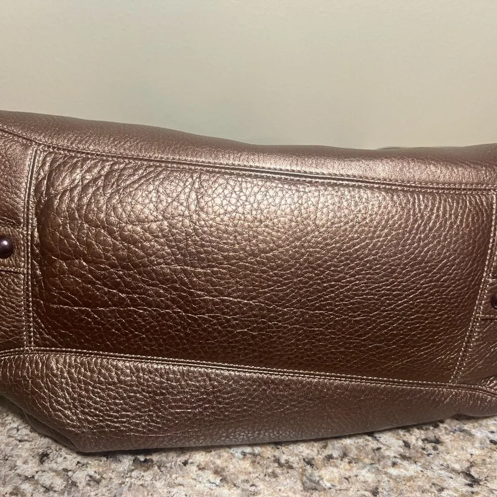 Coach Maggie #14313 Metallic Bronze Leather Bag & Wallet